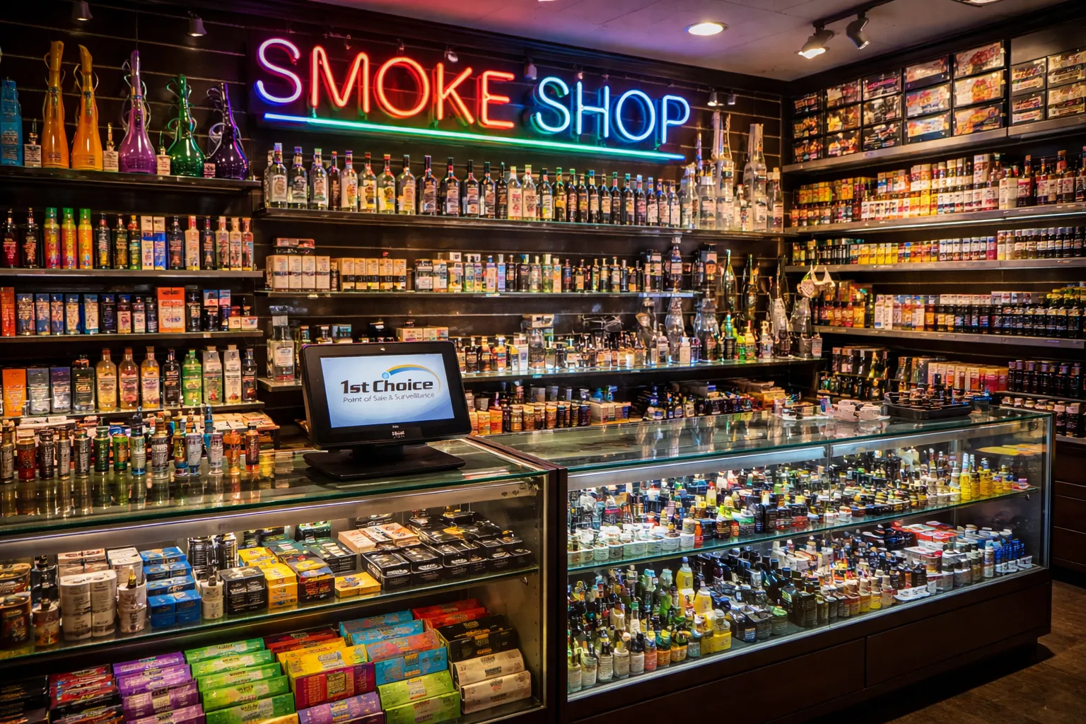 Smoke shop POS system with age verification and barcode scanning